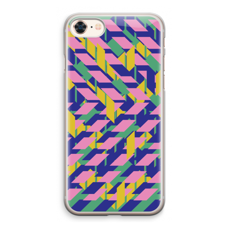 Skew Blush 1: iPhone 8 Transparant Hoesje
