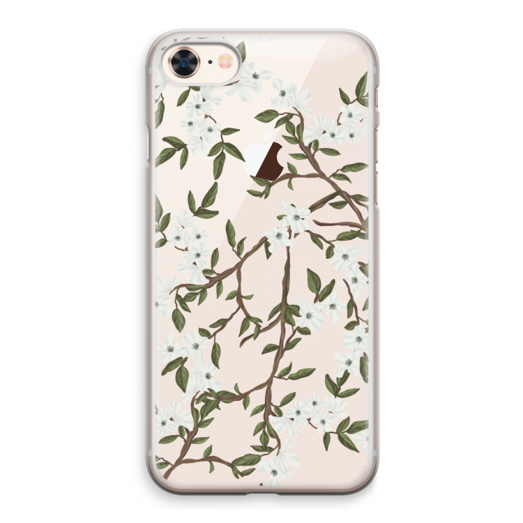 Blossoming spring: iPhone 8 Transparant Hoesje