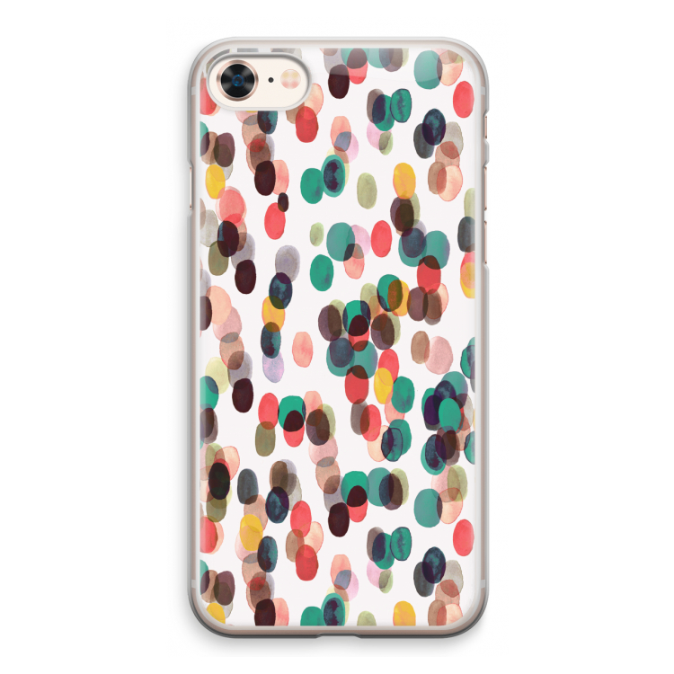 Tropical Dots: iPhone 8 Transparant Hoesje