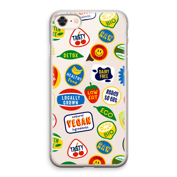 Fruitsticker: iPhone 8 Transparant Hoesje