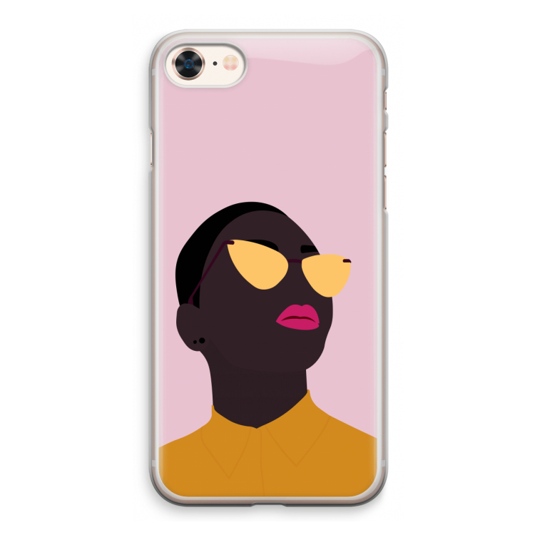 Yellow glasses: iPhone 8 Transparant Hoesje