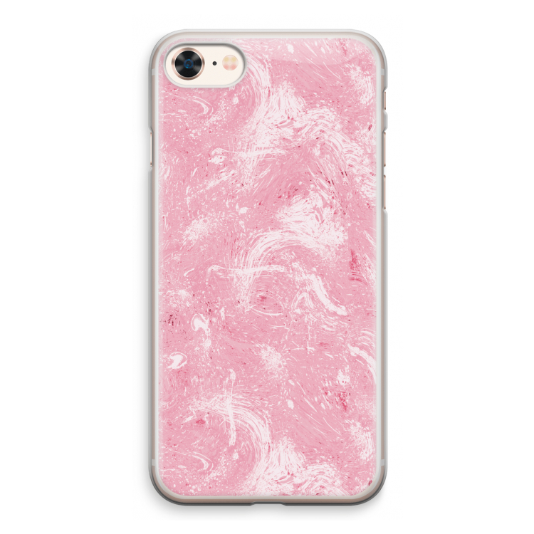Abstract Painting Pink: iPhone 8 Transparant Hoesje