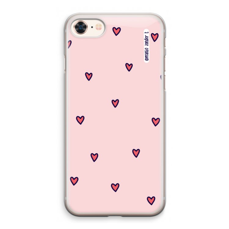 Hartjes: iPhone 8 Transparant Hoesje