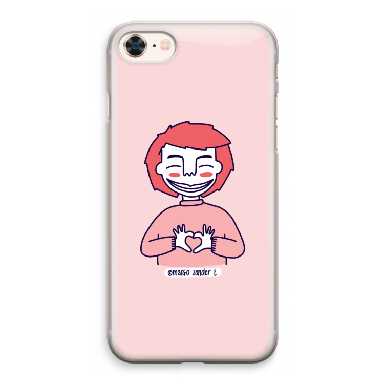 Hartje: iPhone 8 Transparant Hoesje