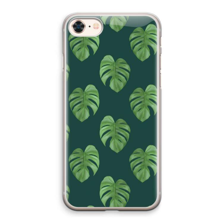 Monstera leaves: iPhone 8 Transparant Hoesje