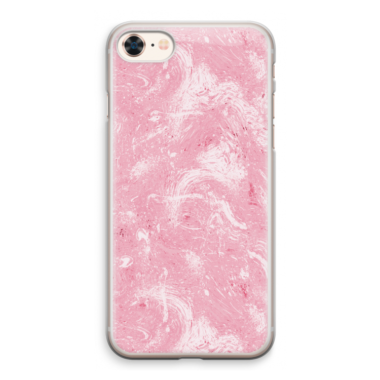 Abstract Painting Pink: iPhone 8 Transparant Hoesje