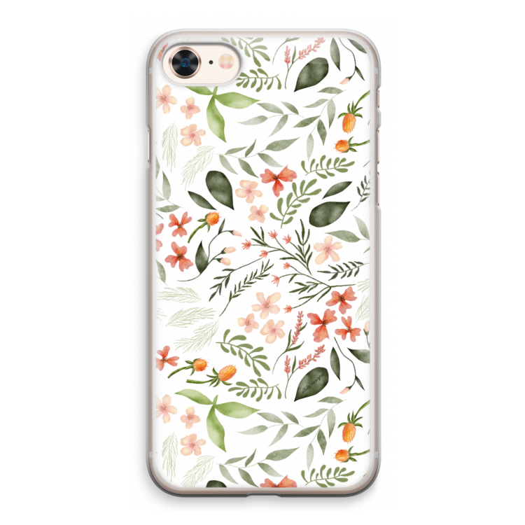 Sweet little flowers: iPhone 8 Transparant Hoesje