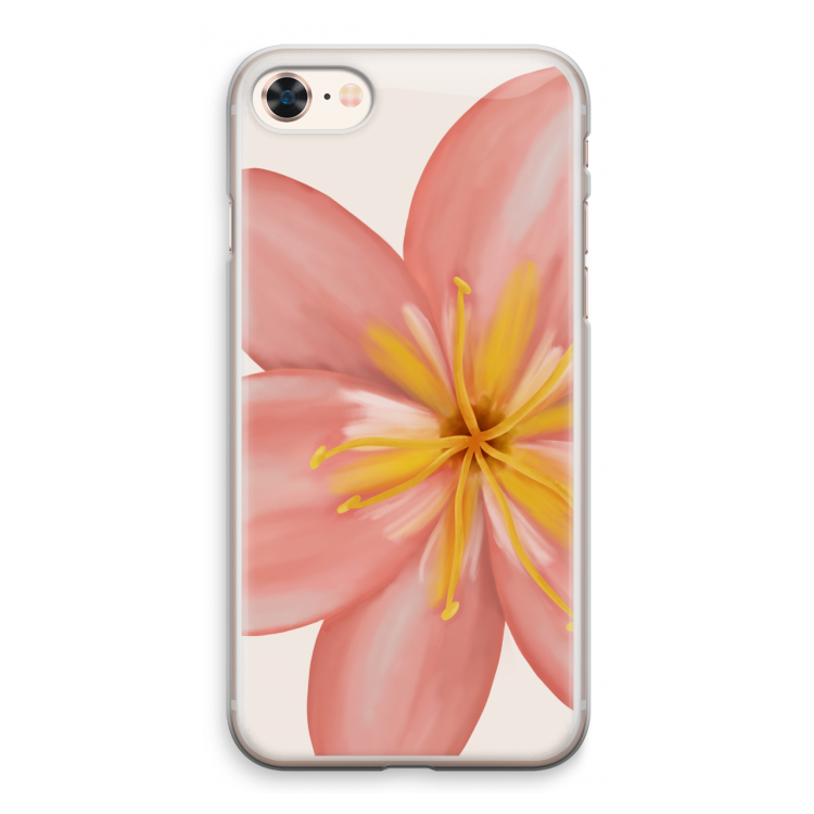Pink Ellila Flower: iPhone 8 Transparant Hoesje