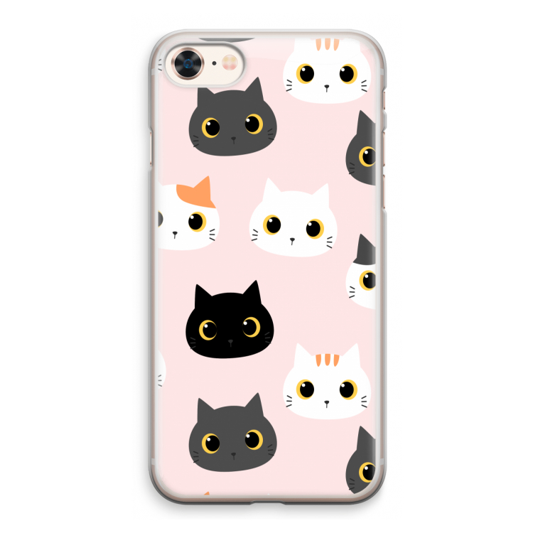 Katten: iPhone 8 Transparant Hoesje