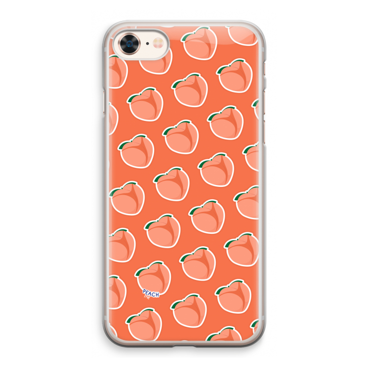 Just peachy: iPhone 8 Transparant Hoesje