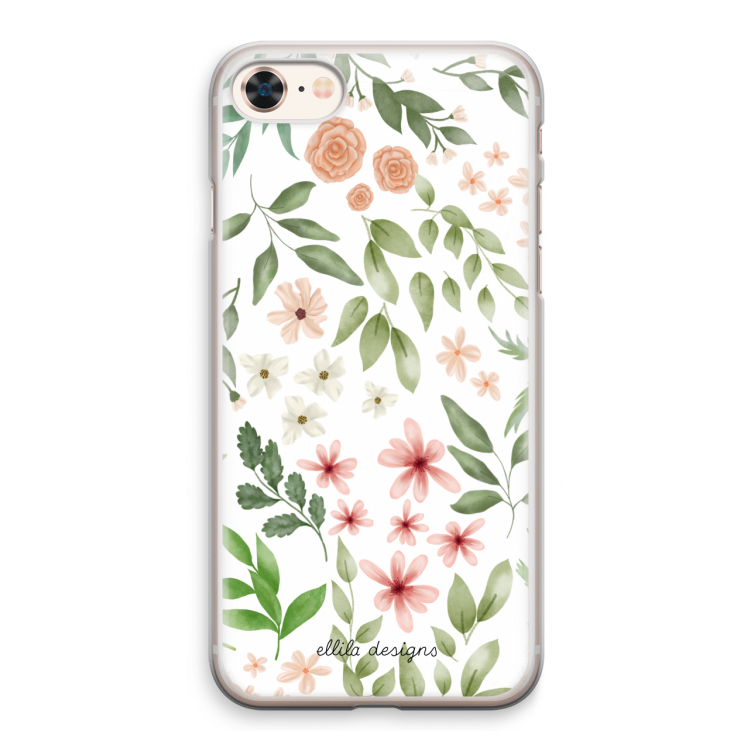 Botanical sweet flower heaven: iPhone 8 Transparant Hoesje