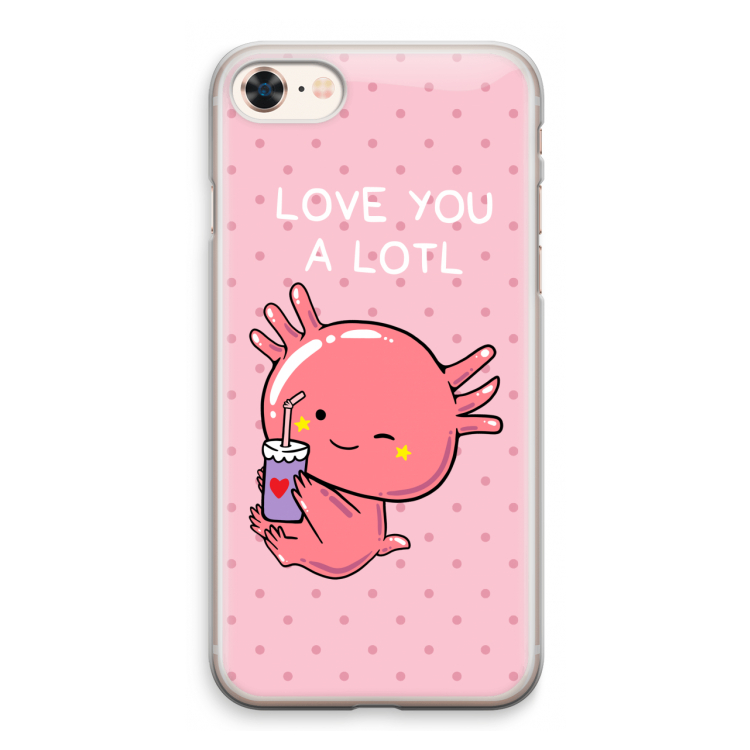 Love You A Lotl: iPhone 8 Transparant Hoesje
