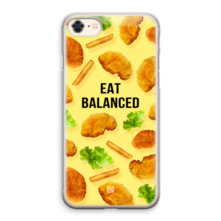 Eat Balanced: iPhone 8 Transparant Hoesje