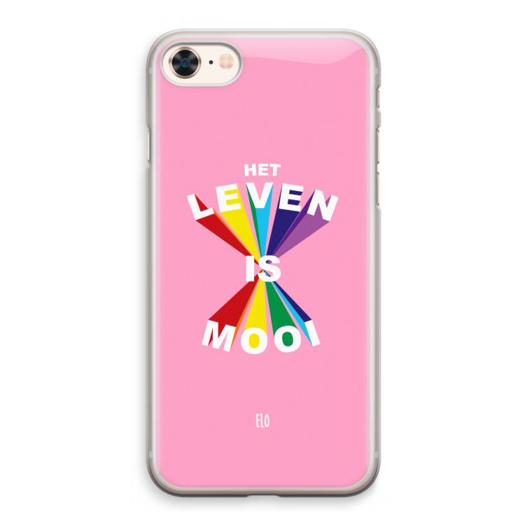 Het Leven Is Mooi: iPhone 8 Transparant Hoesje