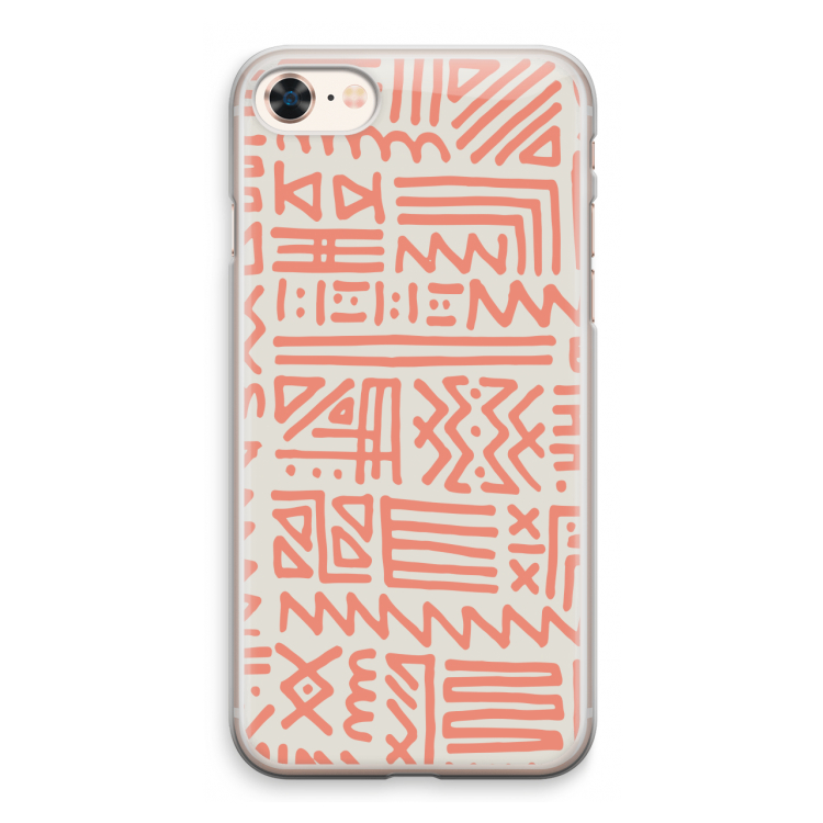 Marrakech Pink: iPhone 8 Transparant Hoesje