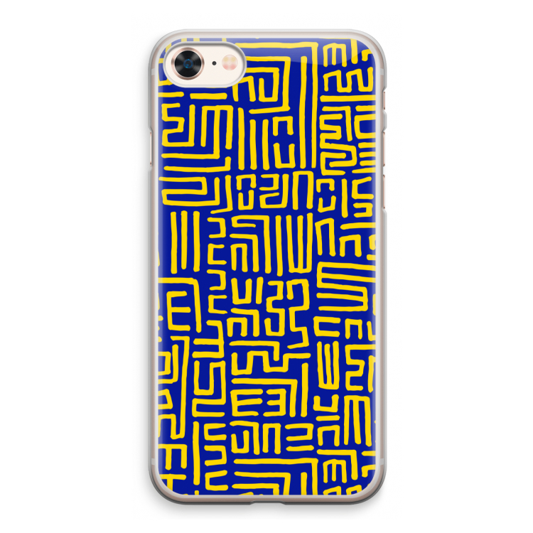 Majorelle Blue Print: iPhone 8 Transparant Hoesje