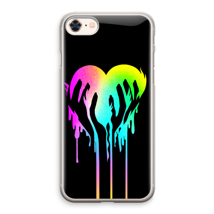 Hold My Heart: iPhone 8 Transparant Hoesje
