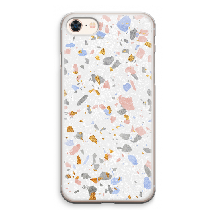 Terrazzo N°8: iPhone 8 Transparant Hoesje