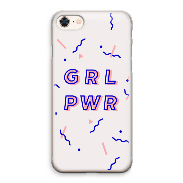 GRL PWR: iPhone 8 Transparant Hoesje