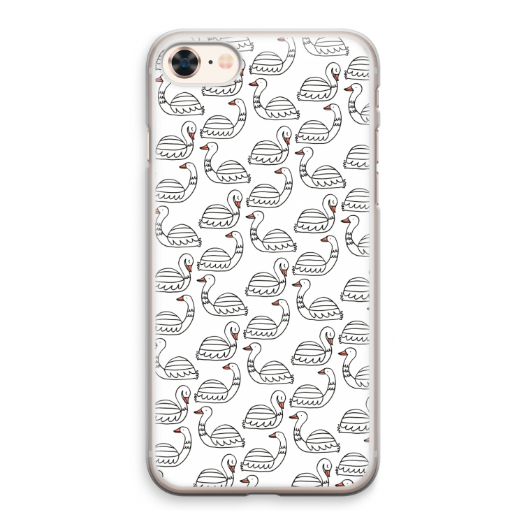 Zwanen: iPhone 8 Transparant Hoesje