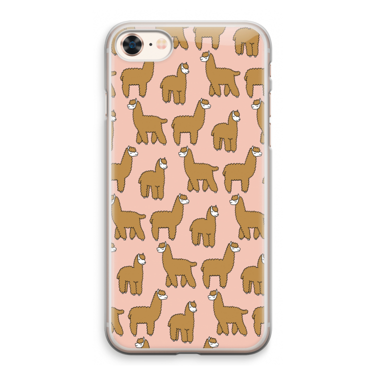 Alpacas: iPhone 8 Transparant Hoesje