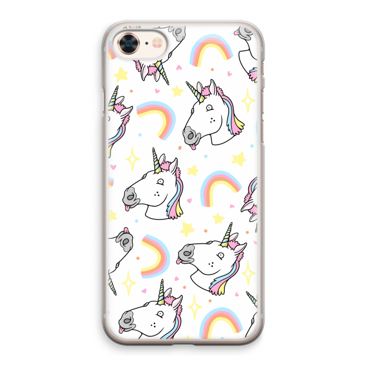 Rainbow Unicorn: iPhone 8 Transparant Hoesje