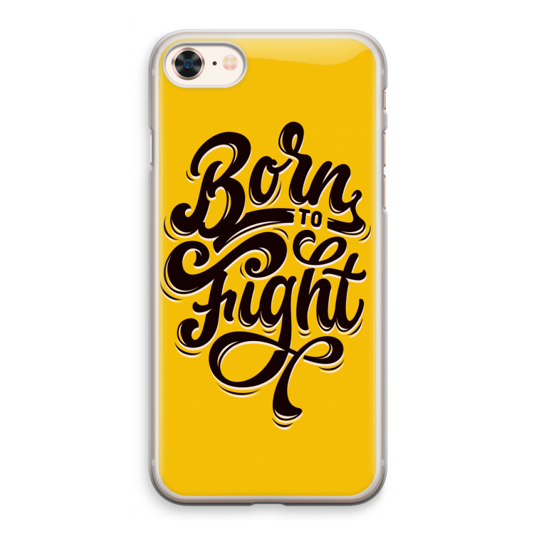Born to Fight: iPhone 8 Transparant Hoesje