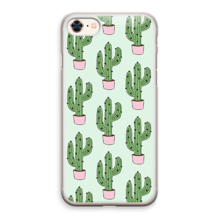 Cactus Lover: iPhone 8 Transparant Hoesje