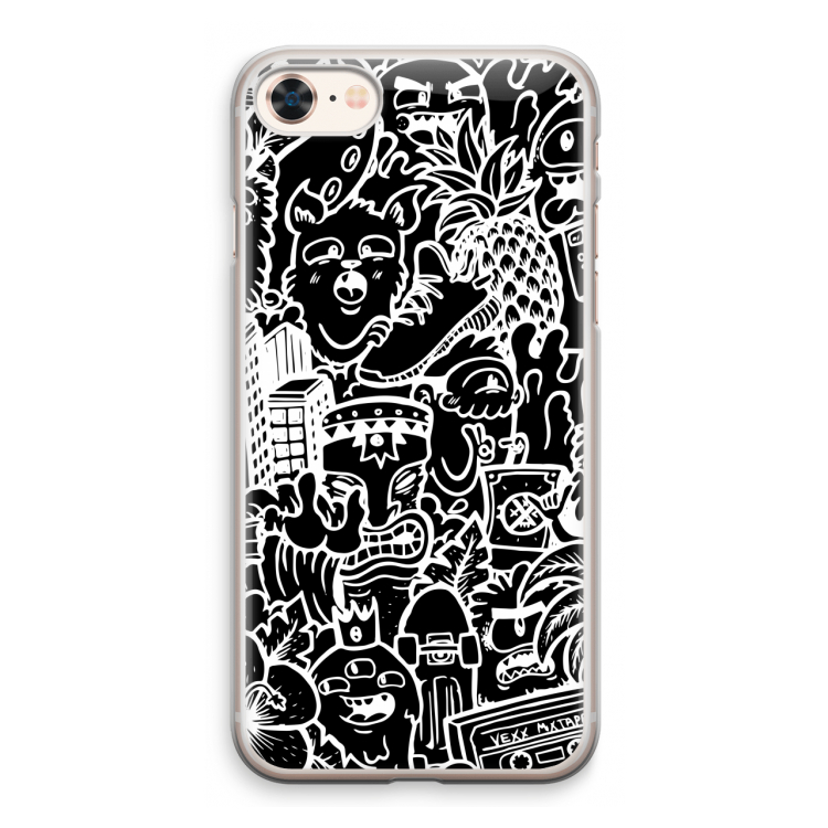 Vexx Black Mixtape: iPhone 8 Transparant Hoesje