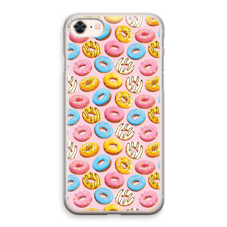 Pink donuts: iPhone 8 Transparant Hoesje