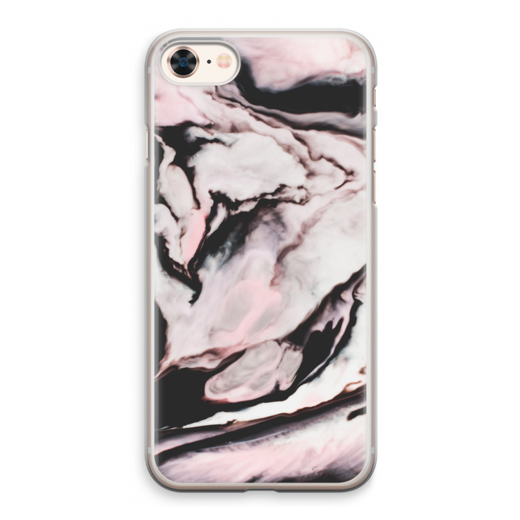 Roze stroom: iPhone 8 Transparant Hoesje
