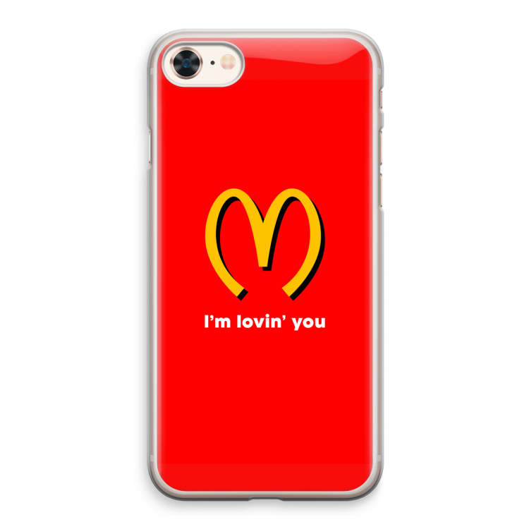 I'm lovin' you: iPhone 8 Transparant Hoesje