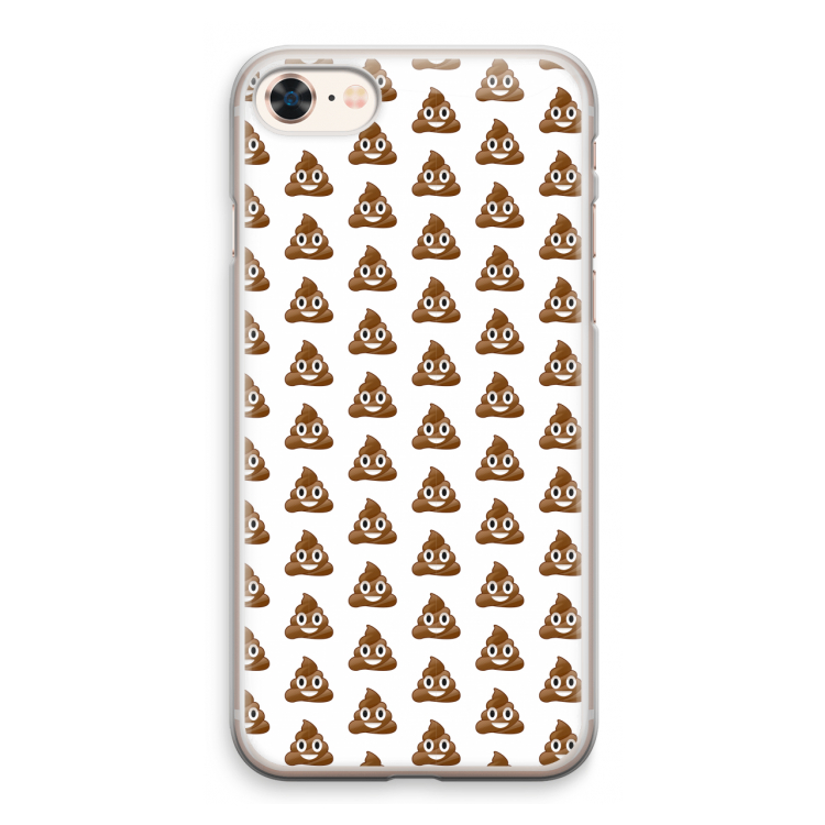 Poop emoji: iPhone 8 Transparant Hoesje