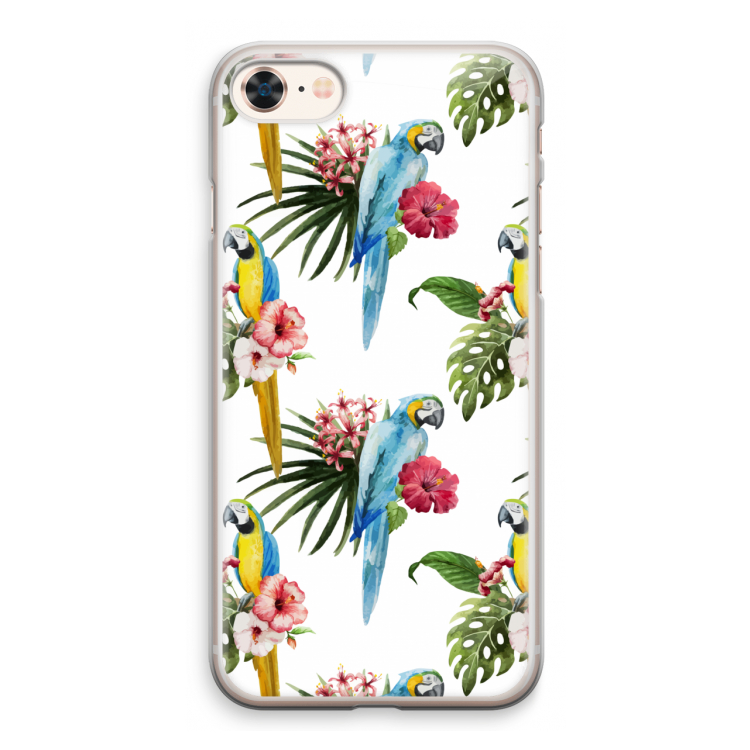 Kleurrijke papegaaien: iPhone 8 Transparant Hoesje