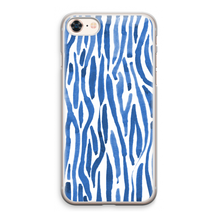 Blauwe nerven: iPhone 8 Transparant Hoesje