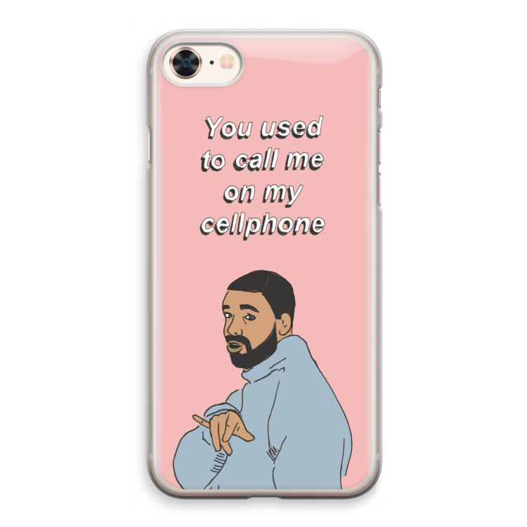 Hotline bling: iPhone 8 Transparant Hoesje