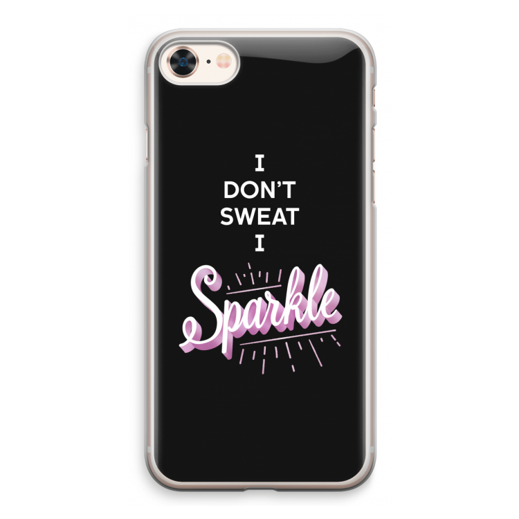Sparkle quote: iPhone 8 Transparant Hoesje