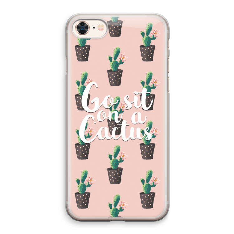 Cactus quote: iPhone 8 Transparant Hoesje