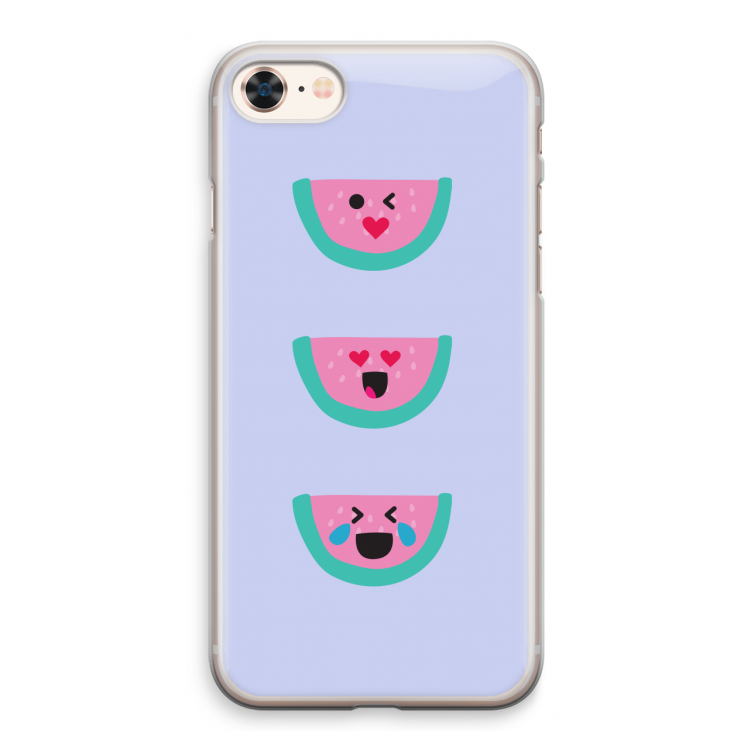 Smiley watermeloen: iPhone 8 Transparant Hoesje