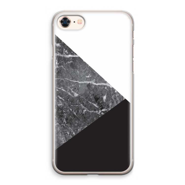 Combinatie marmer: iPhone 8 Transparant Hoesje