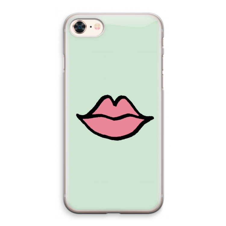 Kusje: iPhone 8 Transparant Hoesje
