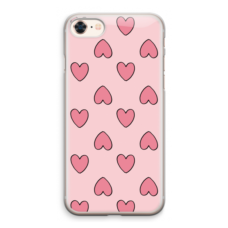 Ondersteboven verliefd: iPhone 8 Transparant Hoesje