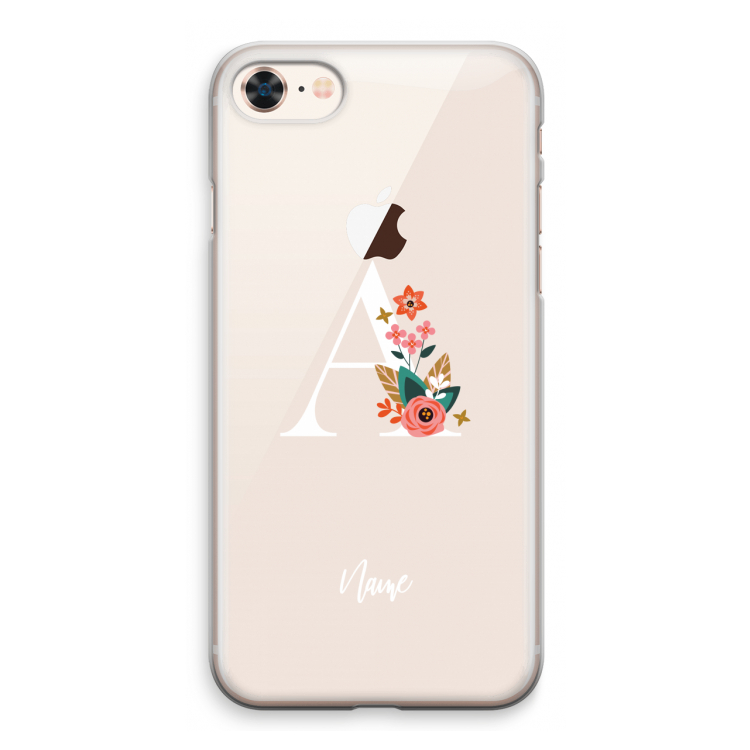 Pink Bouquet: iPhone 8 Transparant Hoesje