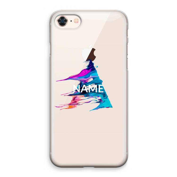 Abstract Spectrum: iPhone 8 Transparant Hoesje