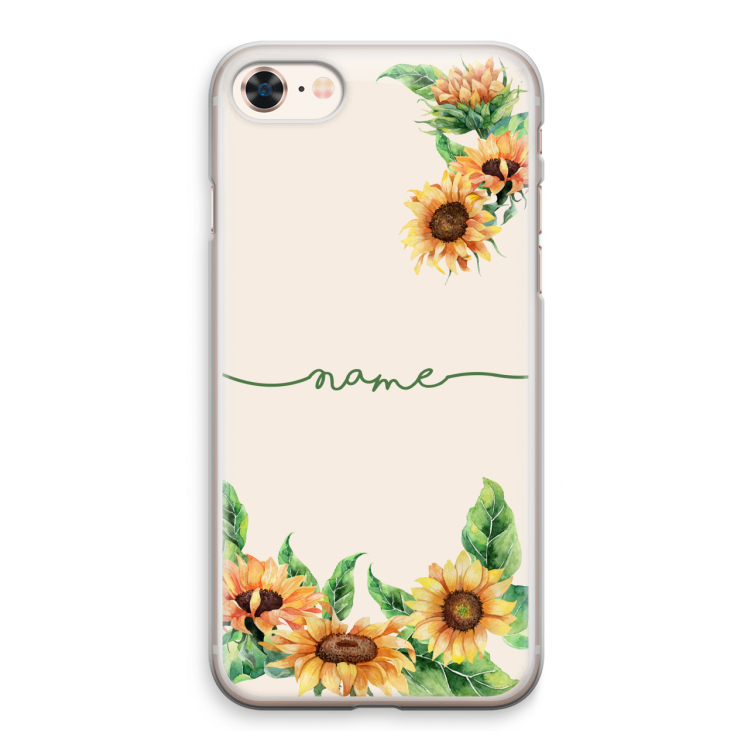 Zonnebloemen: iPhone 8 Transparant Hoesje