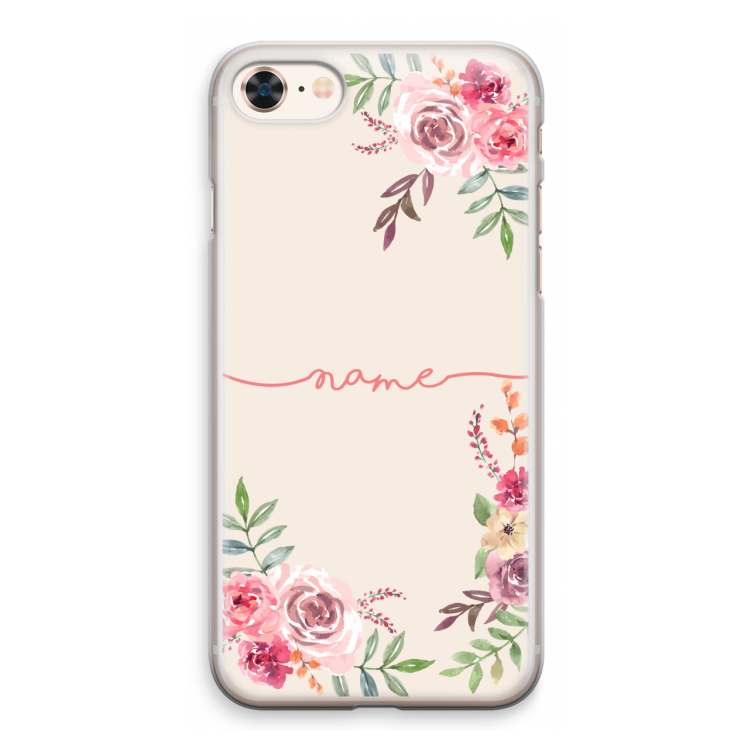 Rozen: iPhone 8 Transparant Hoesje