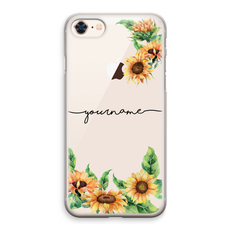 Zonnebloemen: iPhone 8 Transparant Hoesje