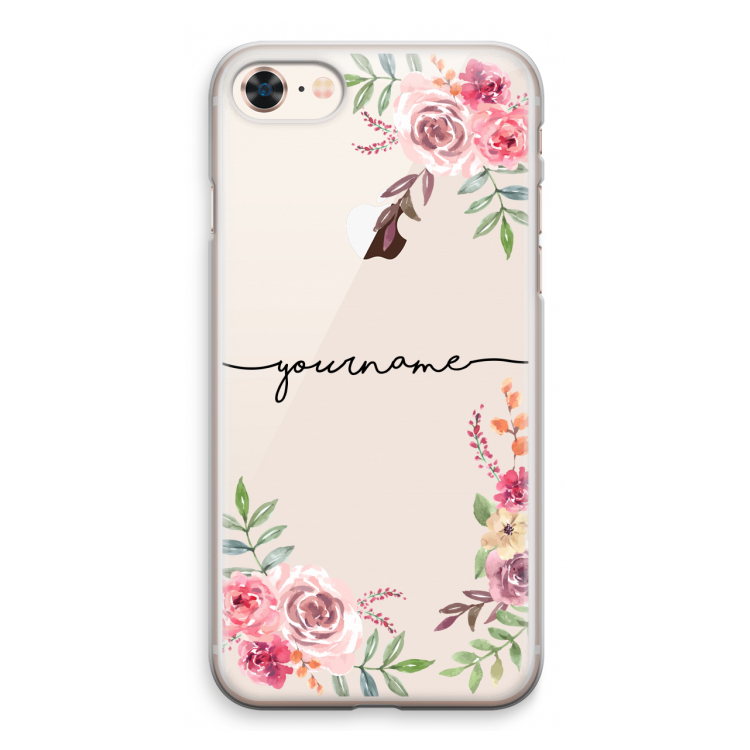 Rozen: iPhone 8 Transparant Hoesje
