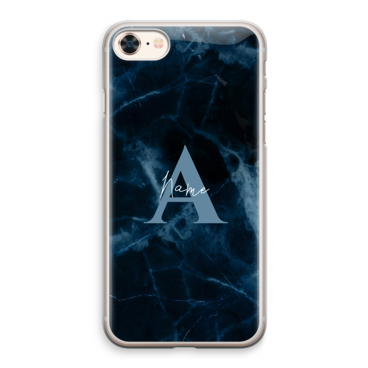 Midnight Marble: iPhone 8 Transparant Hoesje