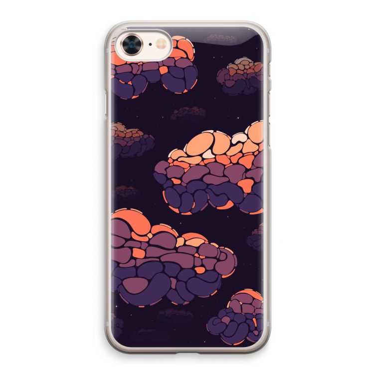 Patroon Wolken: iPhone 8 Transparant Hoesje